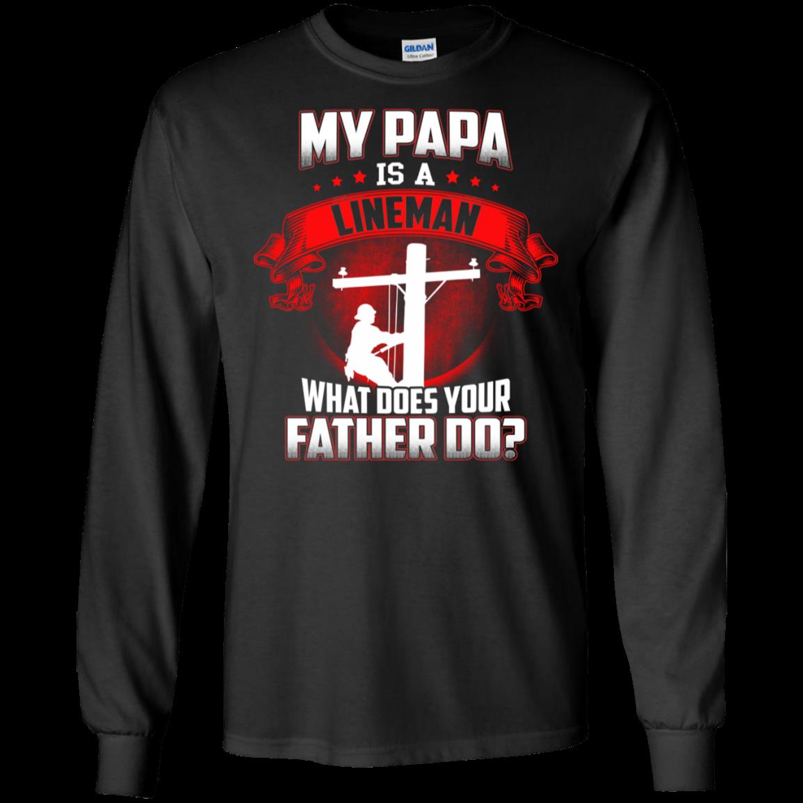 Lineman Papa My Papa Is A Lineman T Shirt Hoodies Sweatshirt 5 » Cool Gifts for You - Mfamilygift Lineman Papa My Papa Is A Lineman T Shirt Hoodies Sweatshirt 5