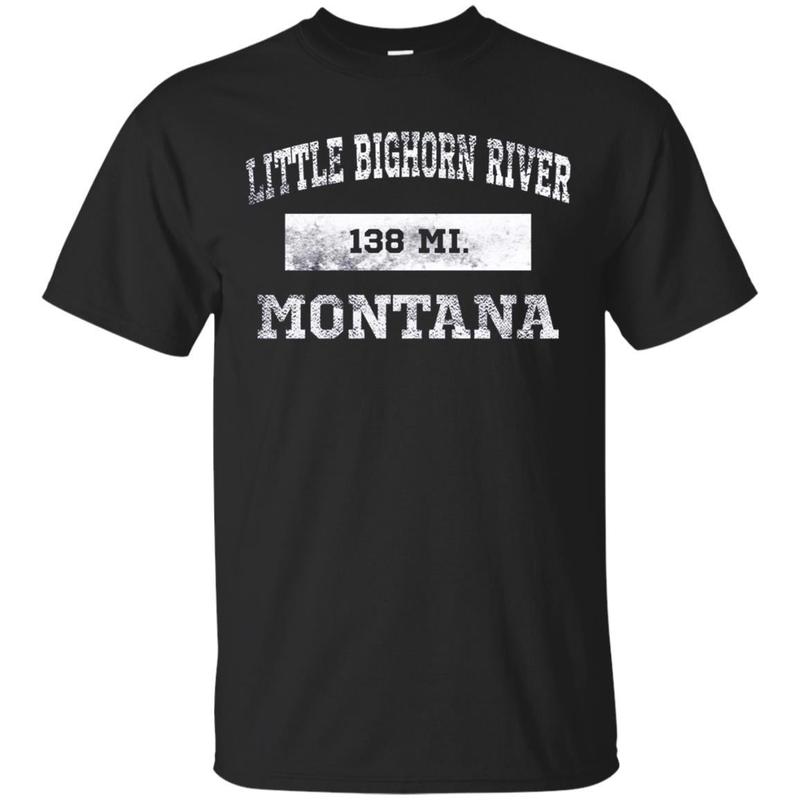 Little Bighorn River Montana T Shirt 138 Miles Distressed