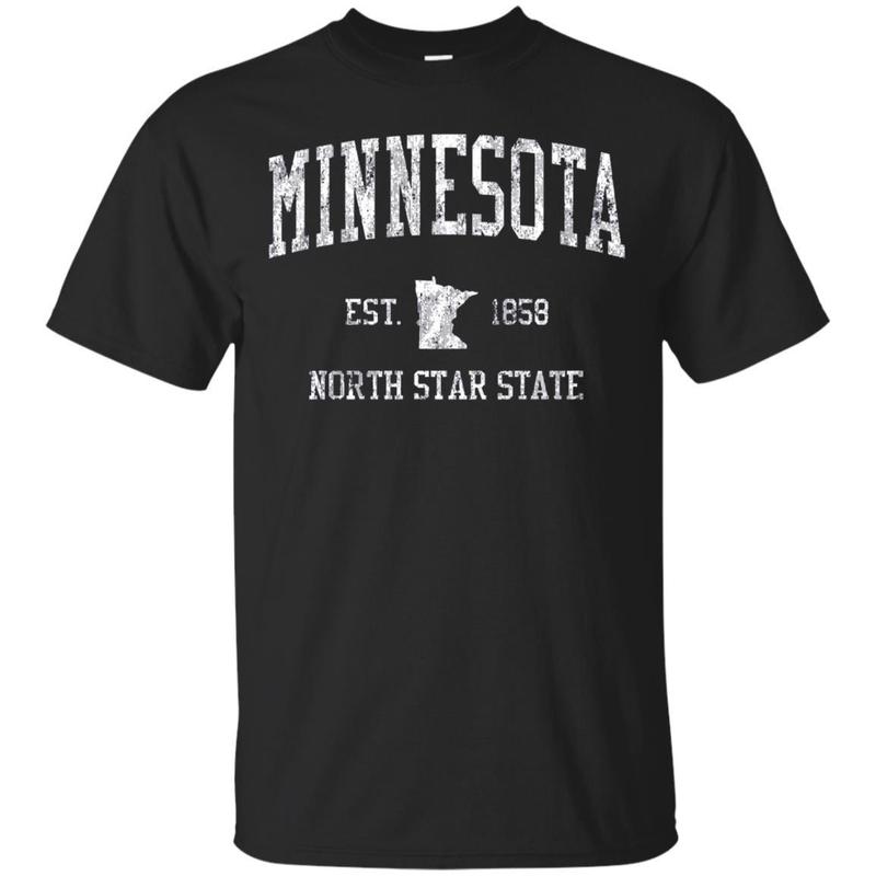 Minnesota T-shirt Vintage Sports Design Minnesotan Mn Tee