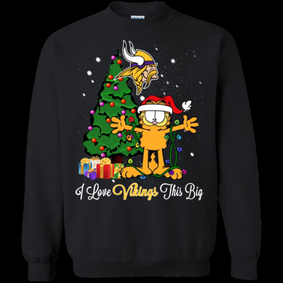 Minnesota Vikings Garfield Ugly Christmas Sweaters T Shirt Hoodies Sweatshirt