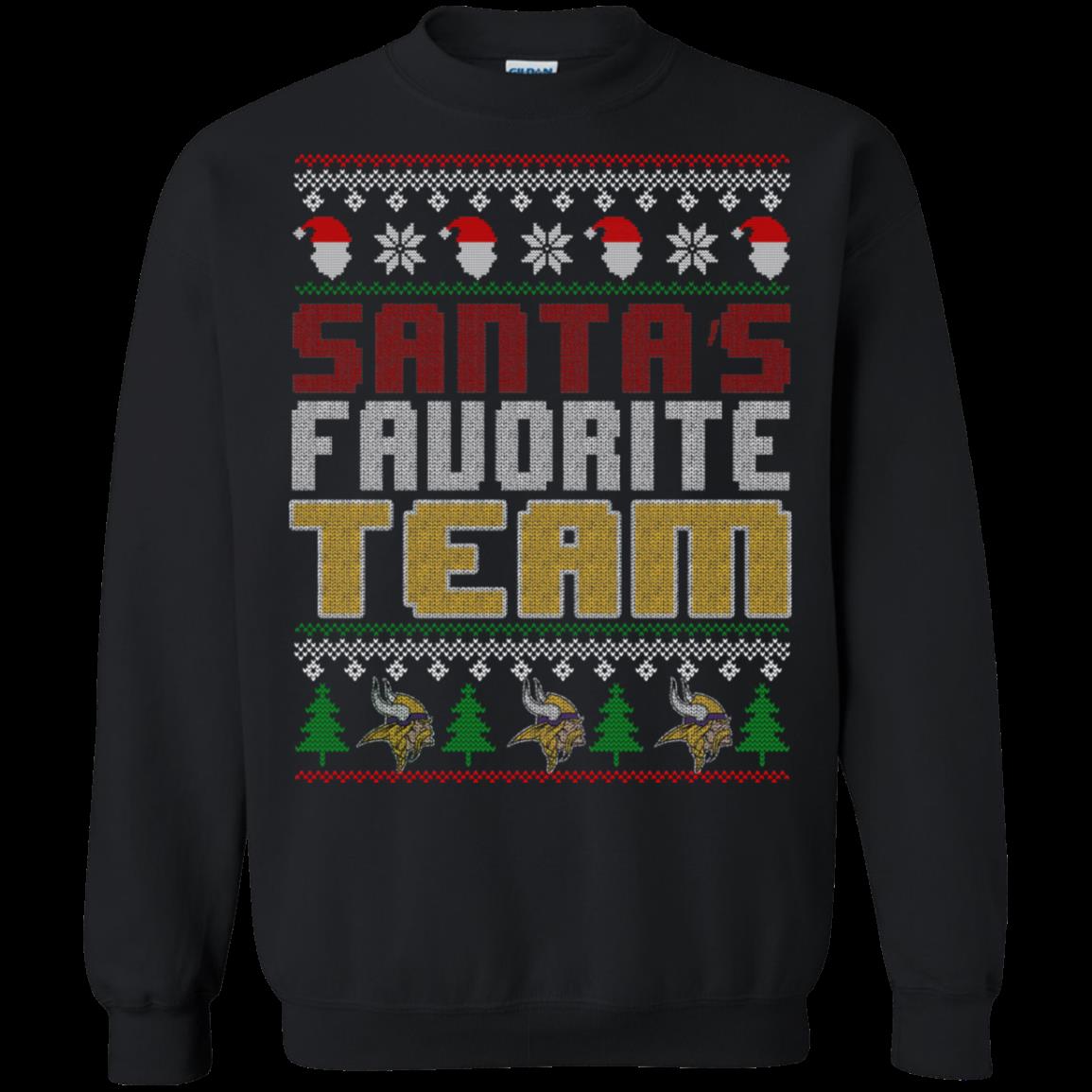 Minnesota Vikings Ugly Christmas Sweater Santa Favorite Team