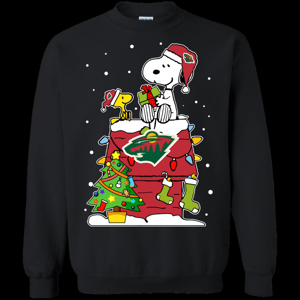 Minnesota Wild Ugly Christmas Sweaters Snoopy Hoodies Sweatshirts
