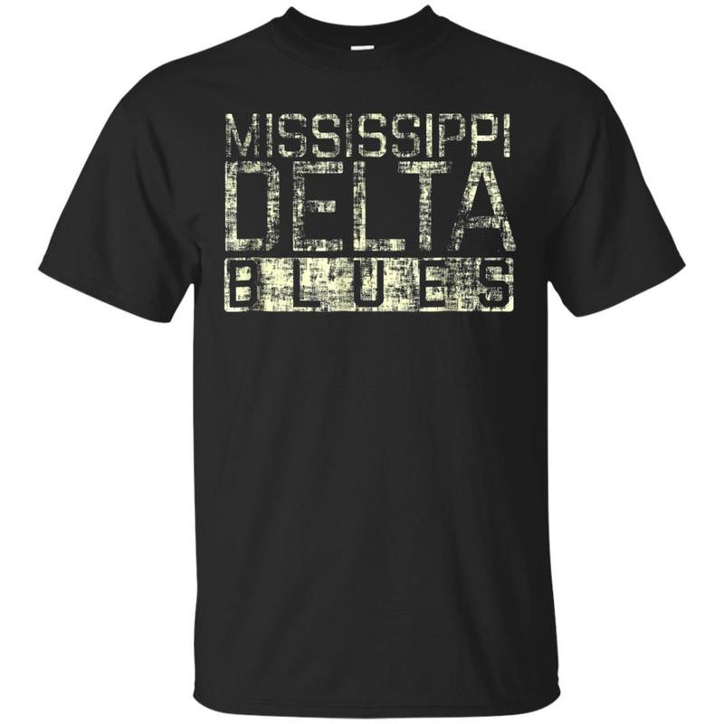 Mississippi Delta Blues Vintage Retro Distressed Tee Shirt