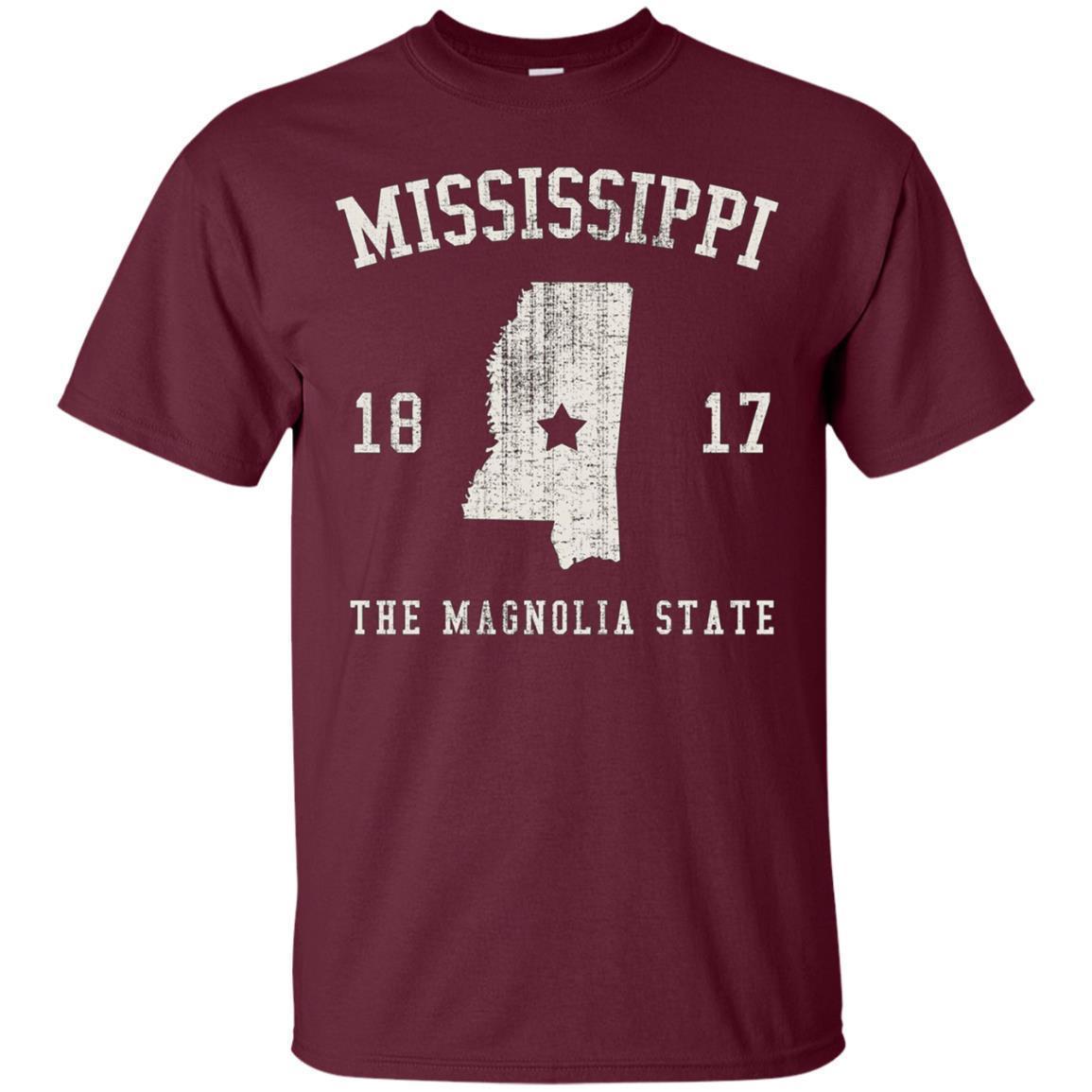 Mississippi The Magnolia State Vintage T-shirt 2 » Cool Gifts for You - Mfamilygift Mississippi The Magnolia State Vintage T-shirt 2