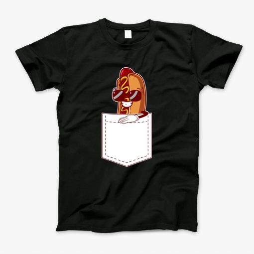Hotdog Pocket Shirt Wiener Fast Food Meat Sausage T-Shirt
