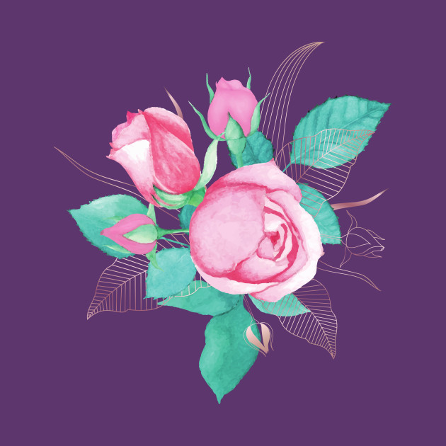 Pink Flowers T-Shirt 1 » Cool Gifts for You - Mfamilygift Pink Flowers T-Shirt 1