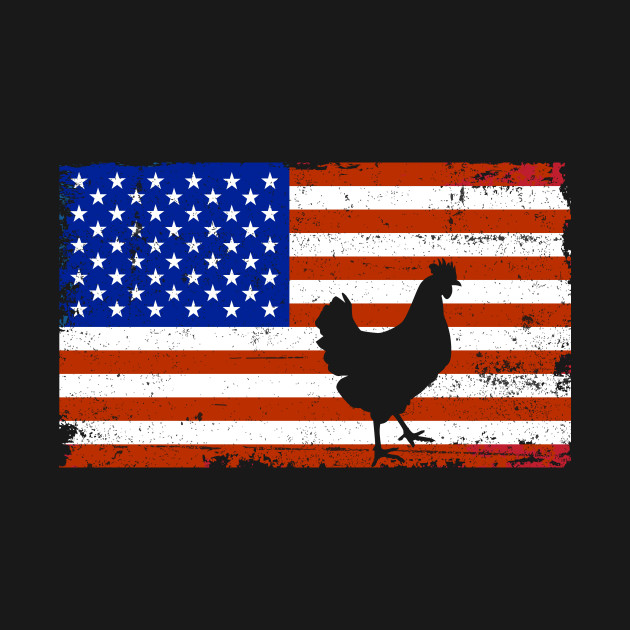 Vintage Chicken American Flag Gift T-Shirt 1 » Cool Gifts for You - Mfamilygift Vintage Chicken American Flag Gift T-Shirt 1