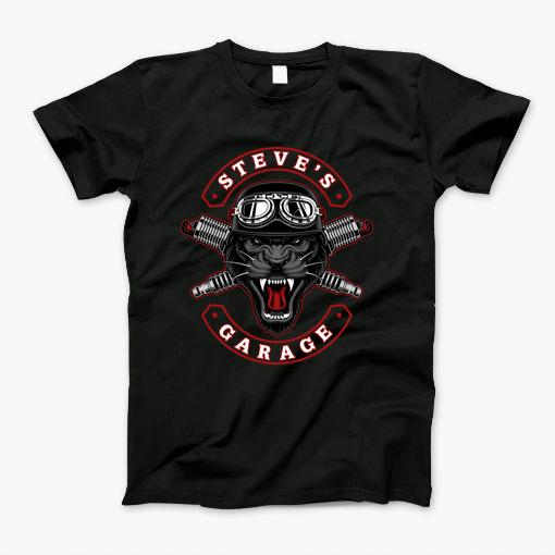 Steves Garage Personalized Mens Gift T-Shirt Steves Garage Personalized Mens Gift T-Shirt