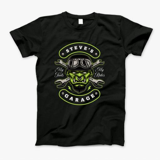Steves Garage Personalized Mens Gift T-Shirt
