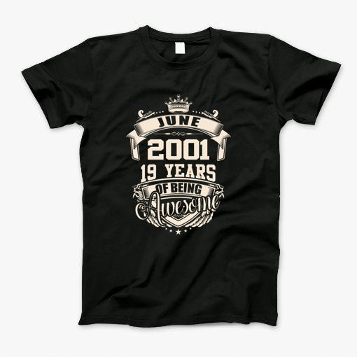 Legends Born In June 2001 19 Years Of Being Awesome Vintage Birthday Gift Shirt T-Shirt Legends Born In June 2001 19 Years Of Being Awesome Vintage Birthday Gift Shirt T-Shirt