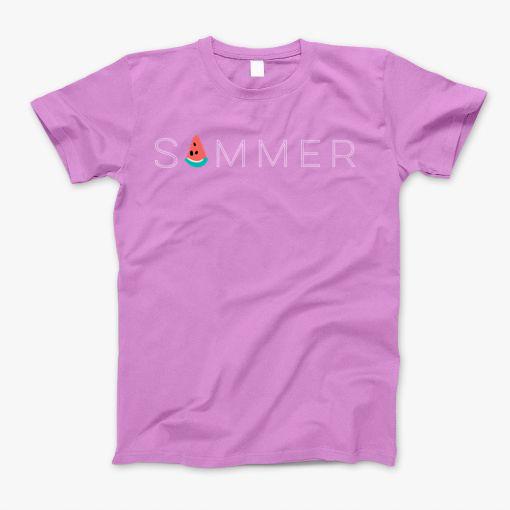 Summer With Watermelon Design T-Shirt