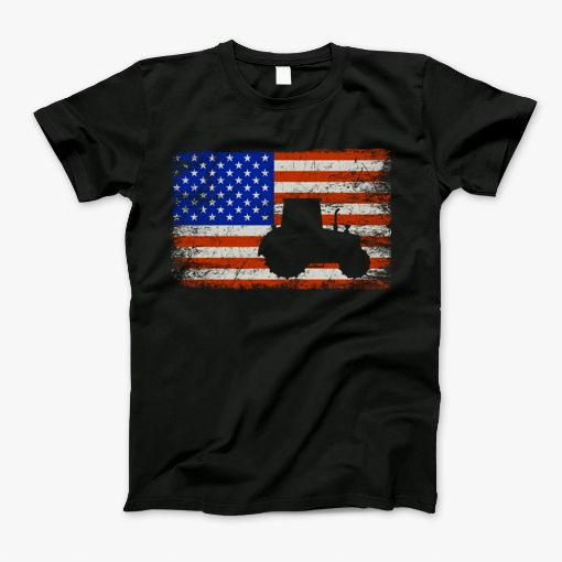Tractor American Flag Patriotic Vintage Farming T-Shirt Tractor American Flag Patriotic Vintage Farming T-Shirt