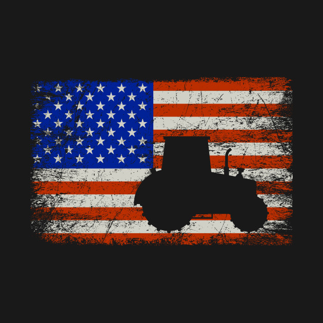 Tractor American Flag Patriotic Vintage Farming T-Shirt 1 » Cool Gifts for You - Mfamilygift Tractor American Flag Patriotic Vintage Farming T-Shirt 1
