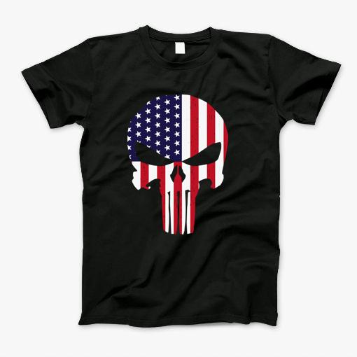Usa Punish Skull Badass T-Shirt