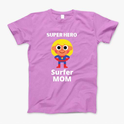 Surfer Mom Superhero T-Shirt
