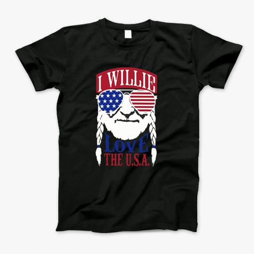 I Willie Love The U.S.A The 4Th Of July T-Shirt