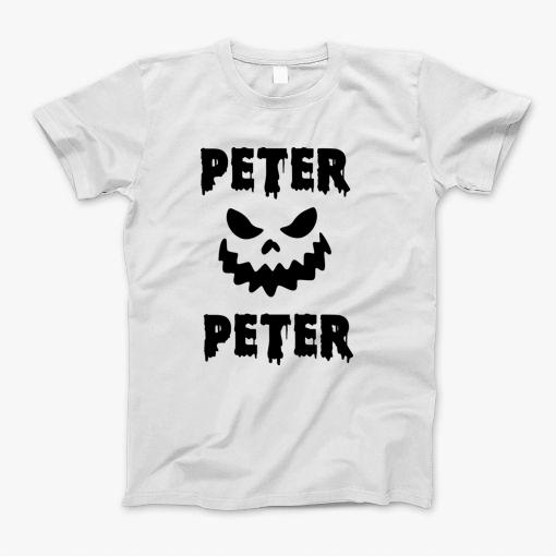 Peter Peter Pumpkin Eater Cool Jack O Lantern Funny Halloween T-Shirt