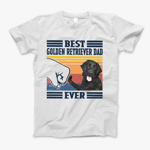 Best Golden Retriever Dad Ever Black Version T-Shirt Best Golden Retriever Dad Ever Black Version T-Shirt