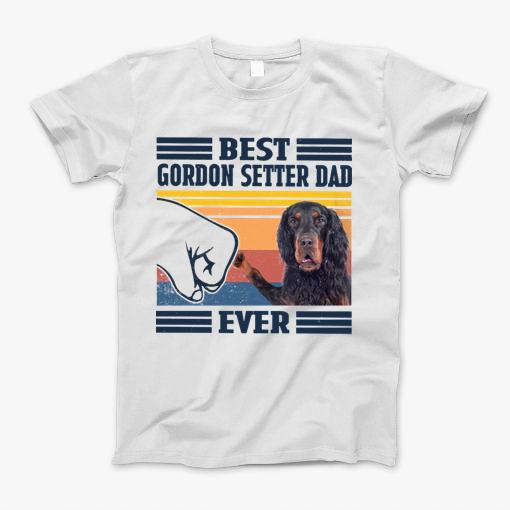 Best Gordon Setter Dad Ever Shirt Vintage Father Day T-Shirt