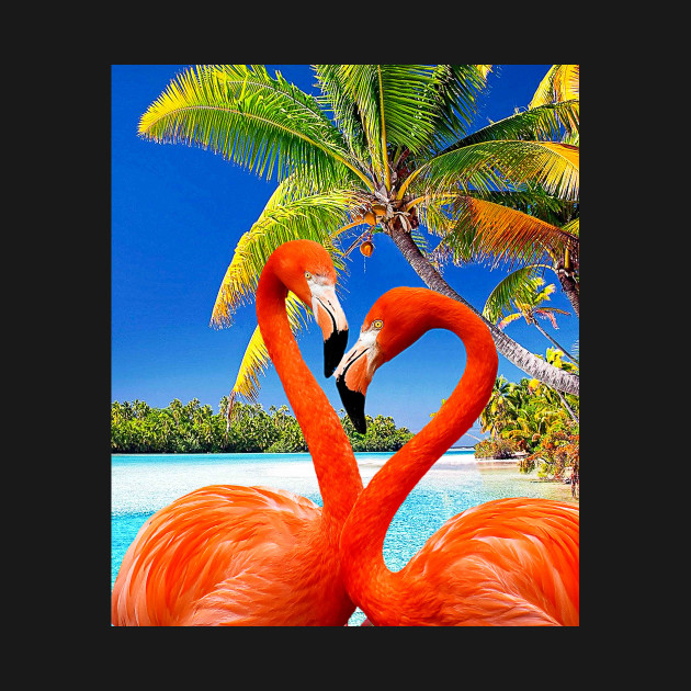 Cute Colorful Flamingo Palm Tree T-Shirt 1 » Cool Gifts for You - Mfamilygift Cute Colorful Flamingo Palm Tree T-Shirt 1