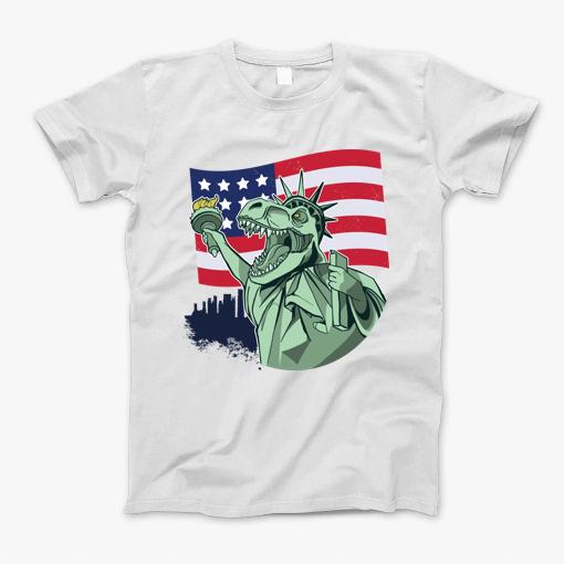 4Th Of July T-Rex T-Shirt 4Th Of July T-Rex T-Shirt