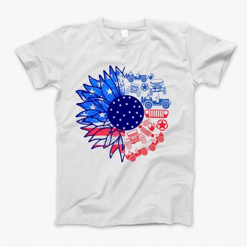 Jeep Sunflower American Flag Shirt Independence Day 4Th July Usa Flag Shirt T-Shirt Jeep Sunflower American Flag Shirt Independence Day 4Th July Usa Flag Shirt T-Shirt