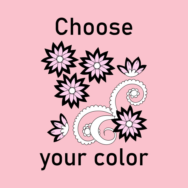 Doodle Composition Of The Black-Pink Flowers T-Shirt 1 » Cool Gifts for You - Mfamilygift Doodle Composition Of The Black-Pink Flowers T-Shirt 1
