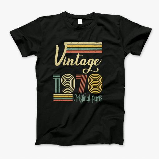 1978 42Th Birthday Gift Vintage Retro Men Women 42 Years Old T-Shirt