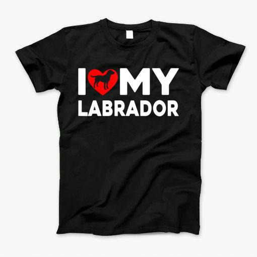 Cute I Love Labrador Heart Valentines Day Gift T Shirt T-Shirt