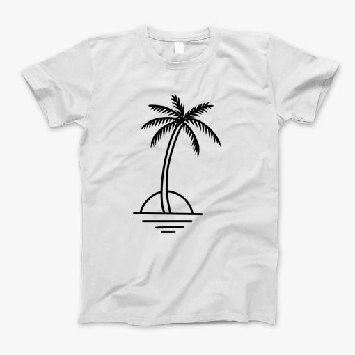 Tropical Tree Black T-Shirt