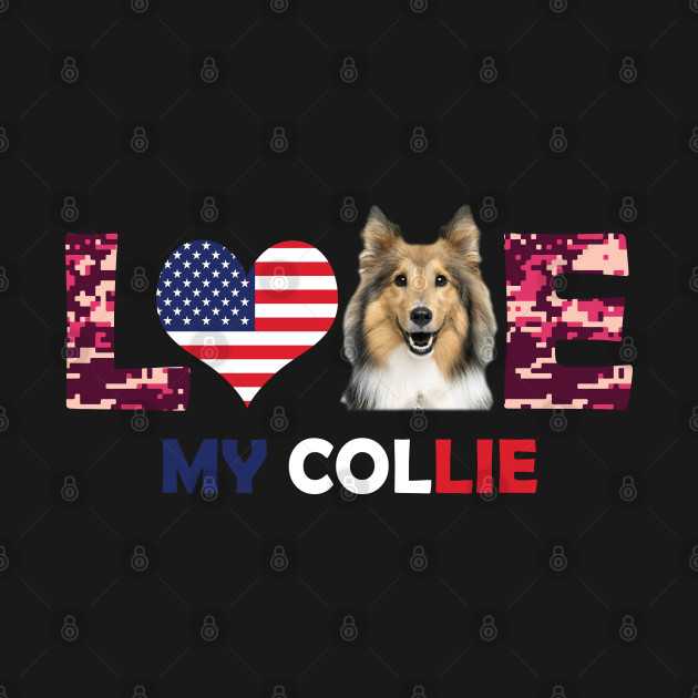 Love My Collie Patriotic American Flag T-Shirt 1 » Cool Gifts for You - Mfamilygift Love My Collie Patriotic American Flag T-Shirt 1