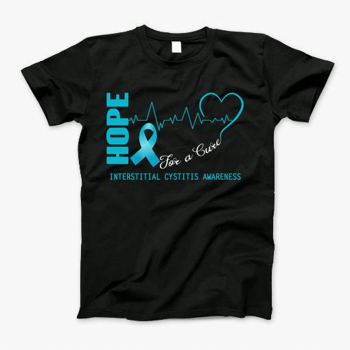 Hope For A Cure Interstitial Cystitis Awareness Support Interstitial Cystitis Warrior Gifts T-Shirt