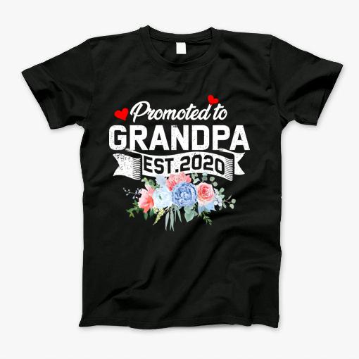 Promoted To Grandpa Est 2020 Pregnancy Reveal T-Shirt Promoted To Grandpa Est 2020 Pregnancy Reveal T-Shirt