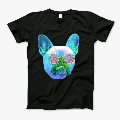 Edm Electronic Dance Techno French Bulldog Rave T Shirt T-Shirt