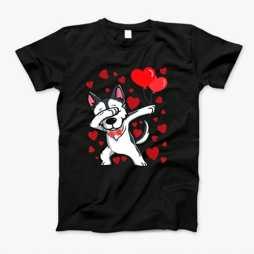 Dabbing Husky Heart Valentines Day Shirt Love Dog Couple T Shirt T-Shirt Dabbing Husky Heart Valentines Day Shirt Love Dog Couple T Shirt T-Shirt