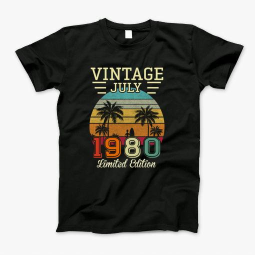 Made In July 1980 Vintage 50Th Limited Edition Shirt 4Th Of July Independenceday Shirt T-Shirt Made In July 1980 Vintage 50Th Limited Edition Shirt 4Th Of July Independenceday Shirt T-Shirt