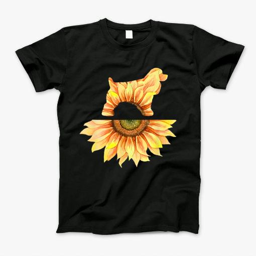 Cocker Spaniel Sunflower Graphic T-Shirt