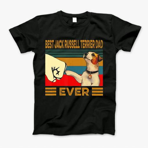 Best Jack Russell Terrier Dad Ever Retro Vintage T Shirt T-Shirt Best Jack Russell Terrier Dad Ever Retro Vintage T Shirt T-Shirt