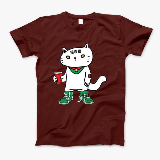 Sugee Lucky Cat Takeout Drink T-Shirt Sugee Lucky Cat Takeout Drink T-Shirt
