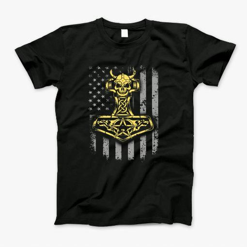 American Flag Viking T-Shirt