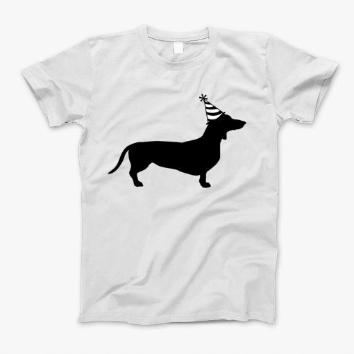 Dachshund On Birthday Party T-Shirt