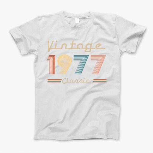 Vintage 1977 Limited Edition Original Birthday T-Shirt