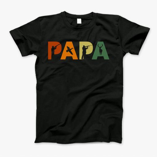 Hunting Papa Hunter Father Gift T-Shirt