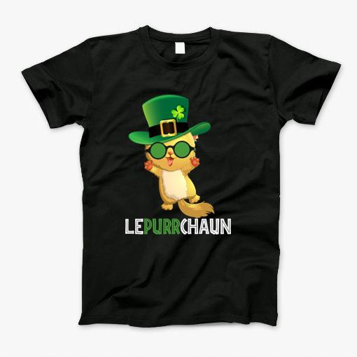 Cute Leprechaun Patricks Day Cat Lovers With Lucky Shamrock T-Shirt Cute Leprechaun Patricks Day Cat Lovers With Lucky Shamrock T-Shirt