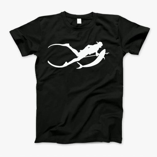 Fishing T Shirt Free Diving Spearfishing Snorkelling Gift Tee T-Shirt