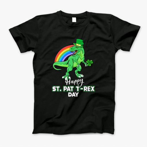 Happy St Pat T-Rex Day Patricks Day Dinosaur Lover Shamrock T-Shirt