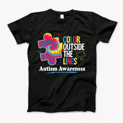 Autism Awareness Shirts Women Aspergers Puzzle Piece T-Shirt