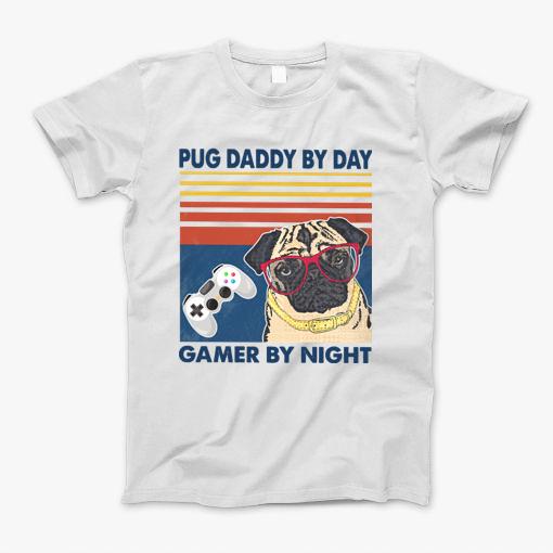 Pug Daddy By Day Vintage Fathers Day T-Shirt