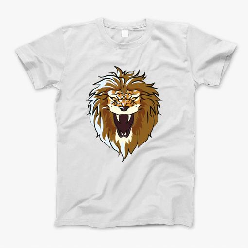 Lion Head Wild Beast Tattoo Illustration Cool Zoo Zodiac Sign Leo Power T-Shirt