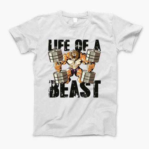 Lion Workout Beast Life Quote Powerlifting Heavy Weight Power Fitness Gym Lifting T-Shirt Lion Workout Beast Life Quote Powerlifting Heavy Weight Power Fitness Gym Lifting T-Shirt
